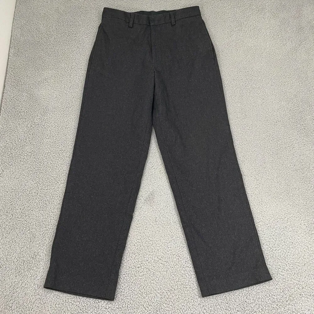 Banana Republic Emerson Dress Pants Men's‎ 32x31 Gray Wool Blend Flat Front